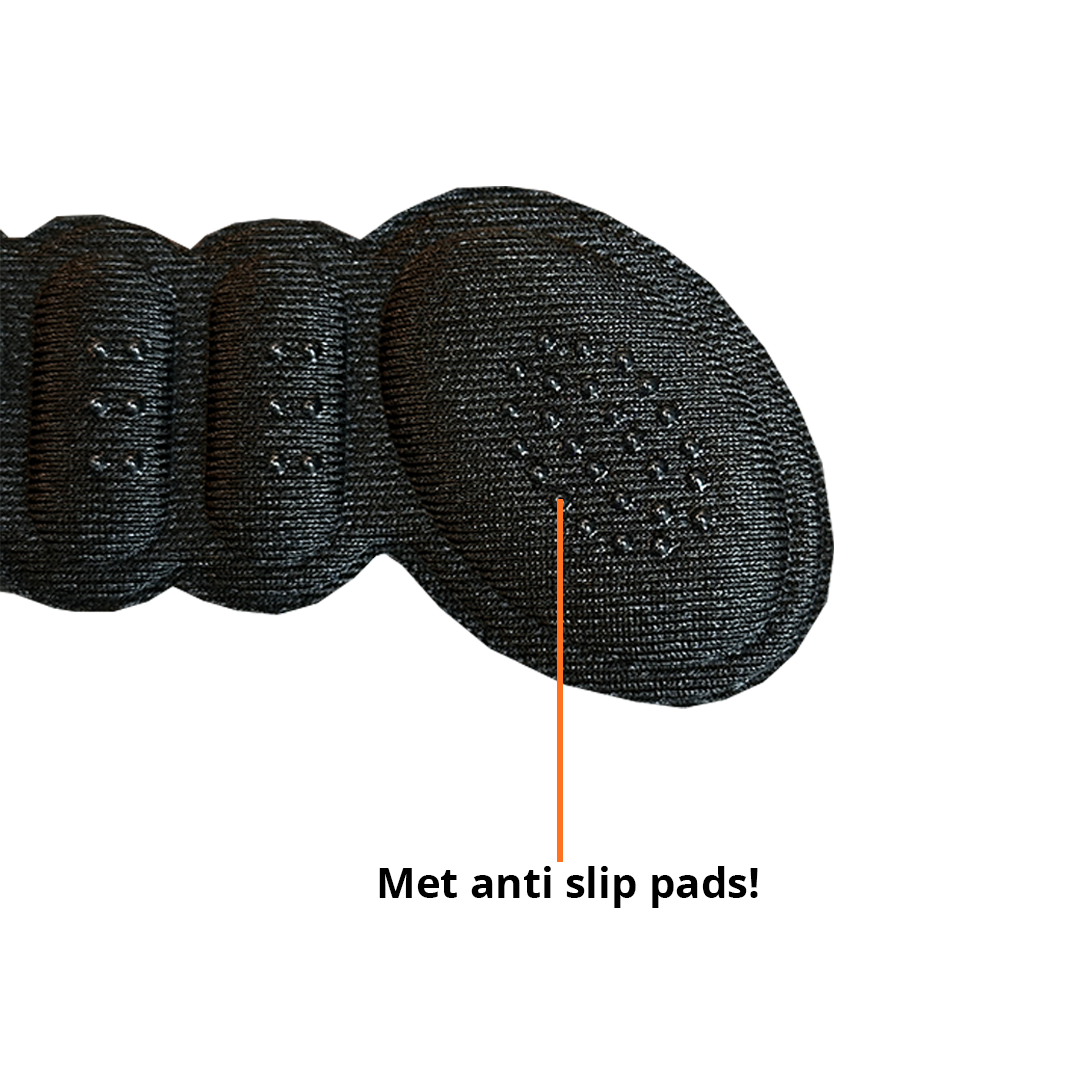 Sodrai anti slip blaarbeschermer kussens zwart 2 stuks front view