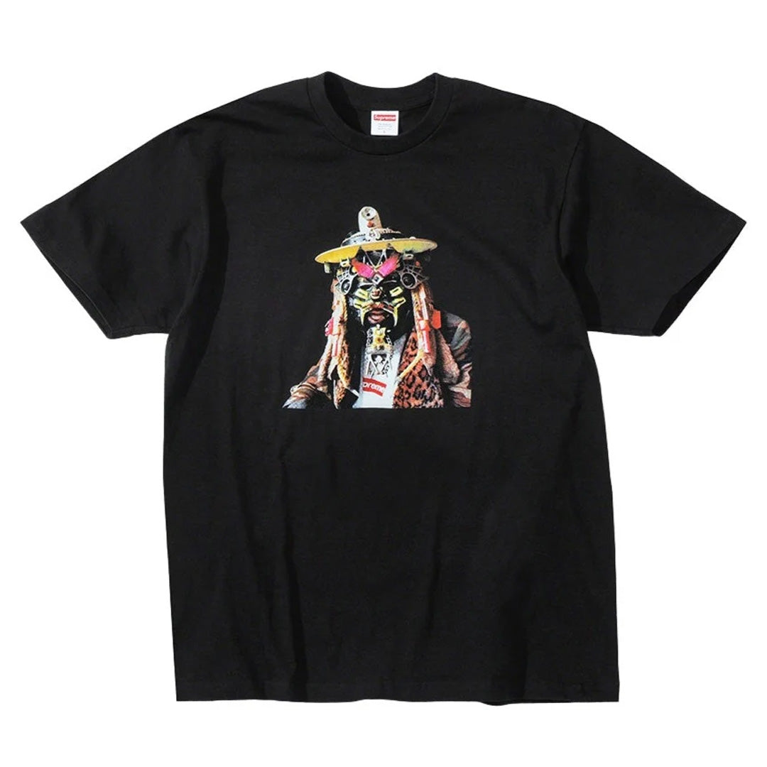 Supreme rammellzee Tee black front view zwart T-shirt met Supreme graphic