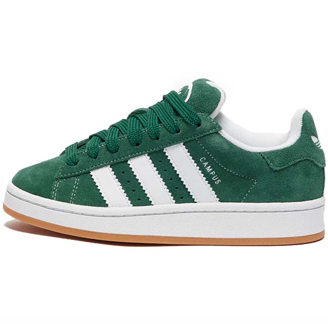 Adidas Campus 00s Dark Green Gum GS front view sneaker