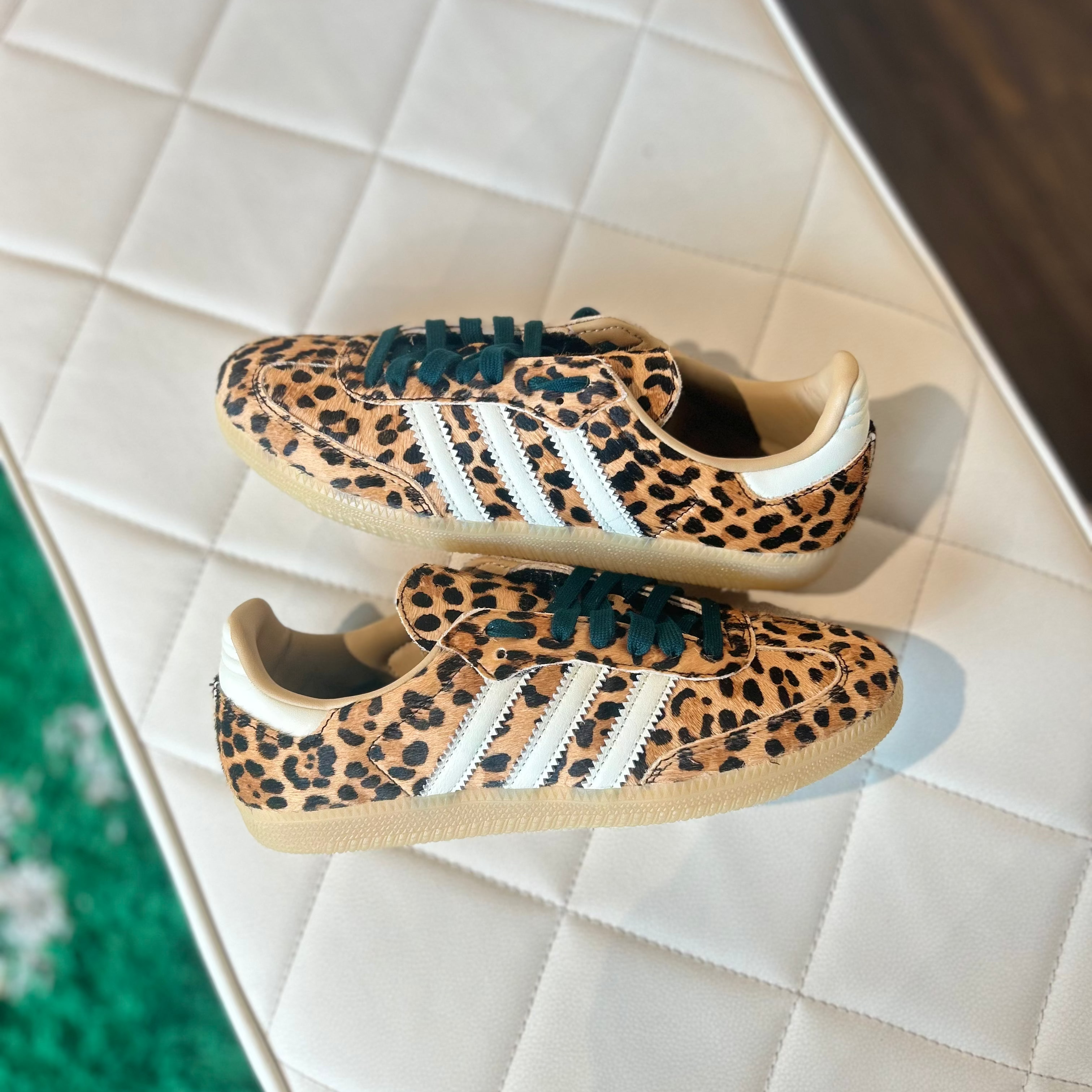 Adidas Samba OG Leopard Magic Beige in store foto echte kleur en look