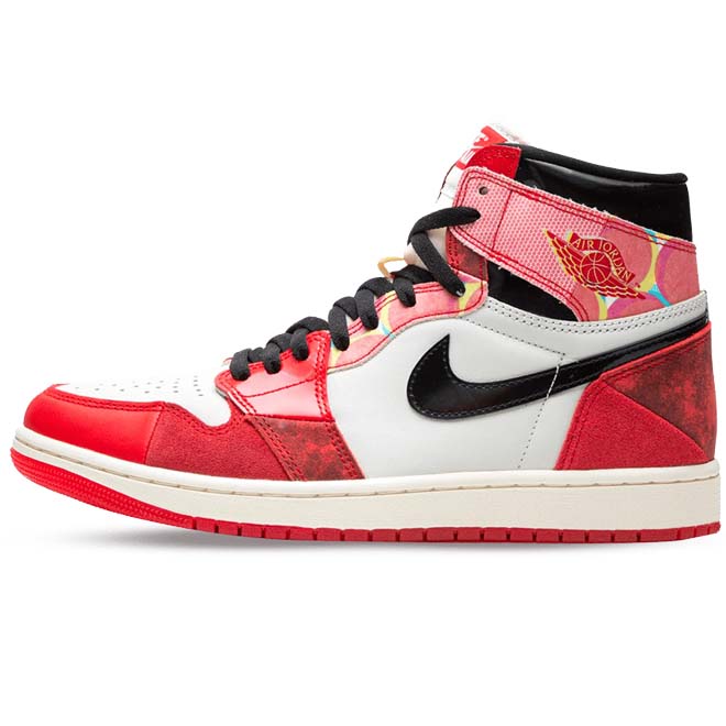 Air Jordan 1 High OG Spider-Man Across the Spider-Verse PS front view preschool sneaker