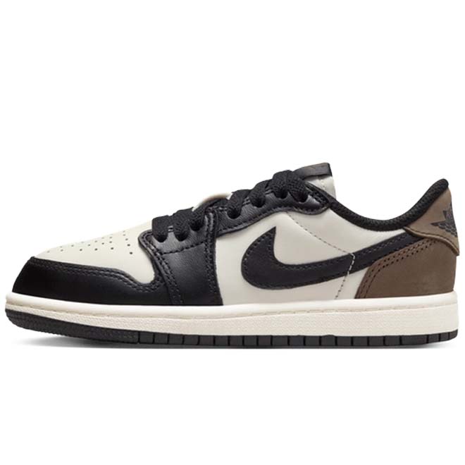 Air Jordan 1 Retro Low OG Mocha PS front view preschool sneaker