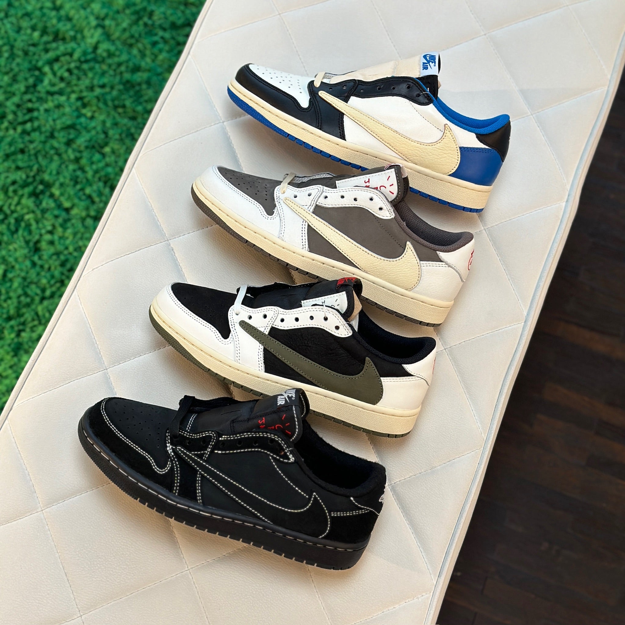 Air Jordan 1 Retro Low OG SP Travis Scott Olive women instore view available at HypedPair sneaker store
