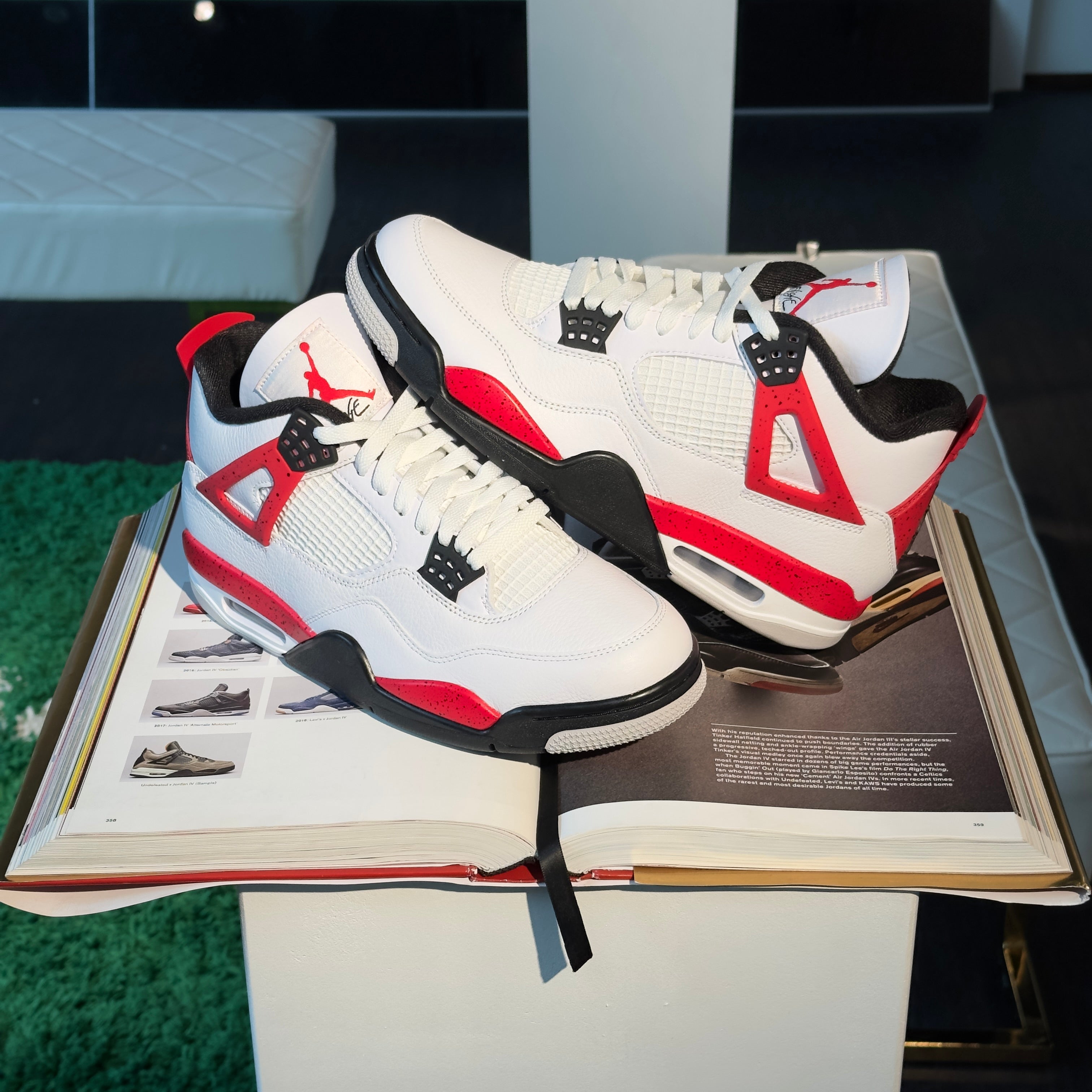 Air Jordan 4 Retro Red Cement sneaker in-store real life