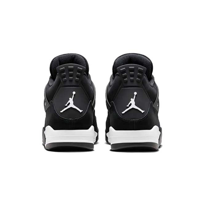 Air Jordan 4 Retro White Thunder achterkant hiel en Jumpman logo detail