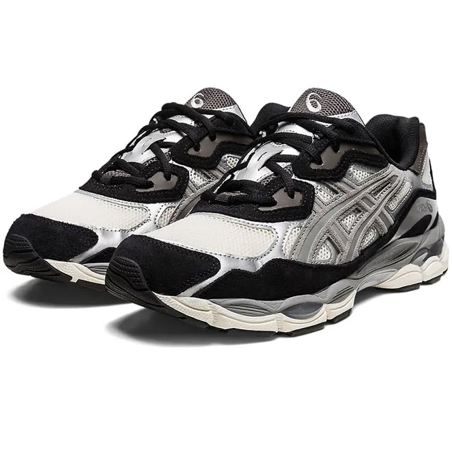 ASICS Gel NYC Ivory Clay Grey zijkant GEL demping en design detail