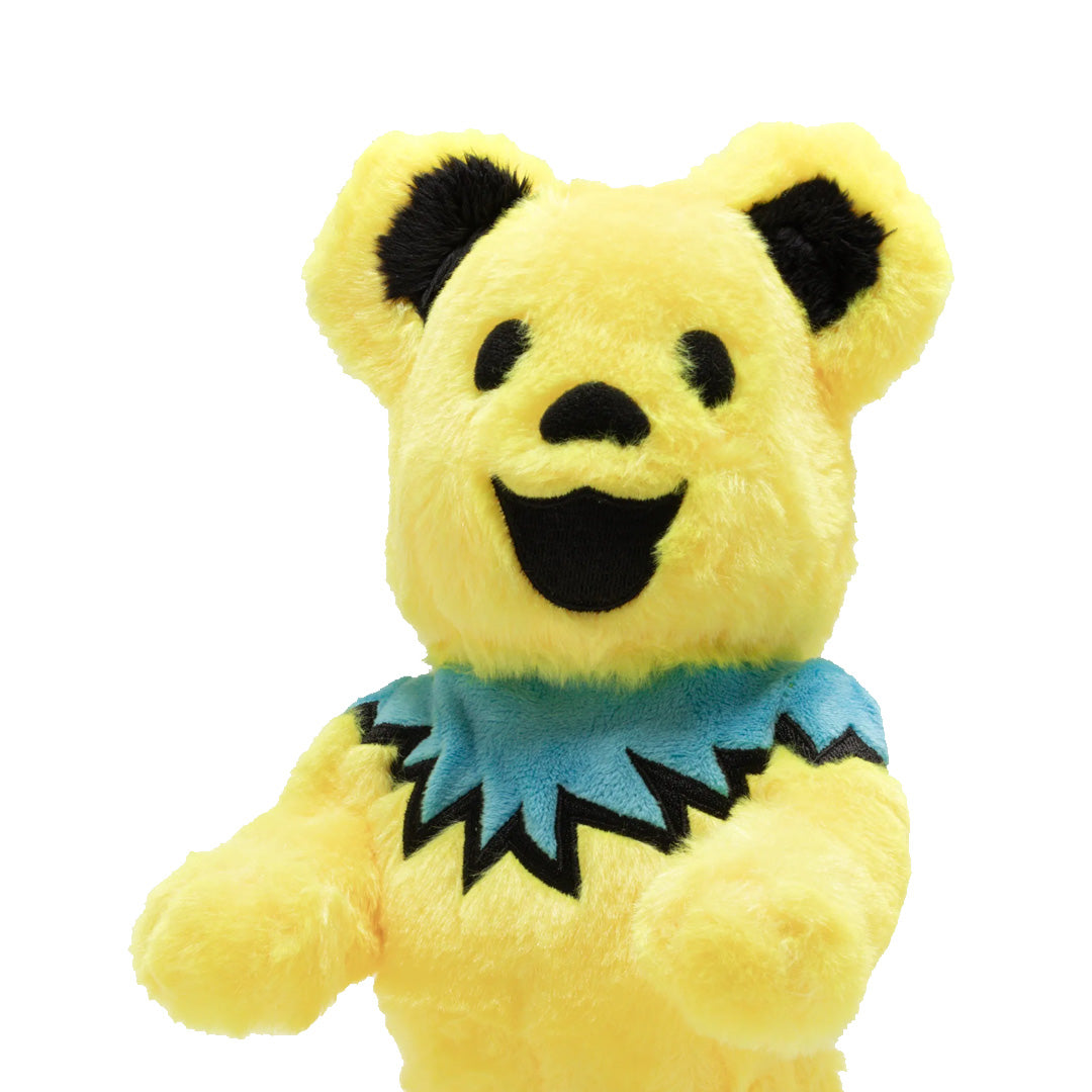 Bearbrick Grateful Dead Dancing Bears 400% Yellow front close up detail