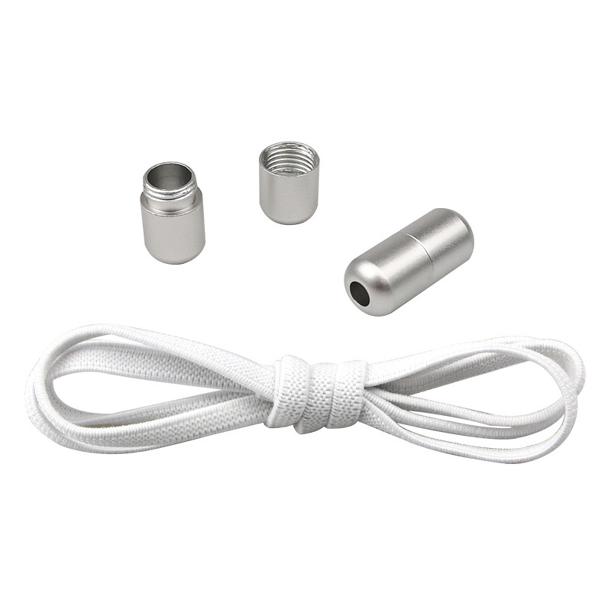 Elastische witte veters premium kwaliteit handige no tie schoenveters voor sneakers