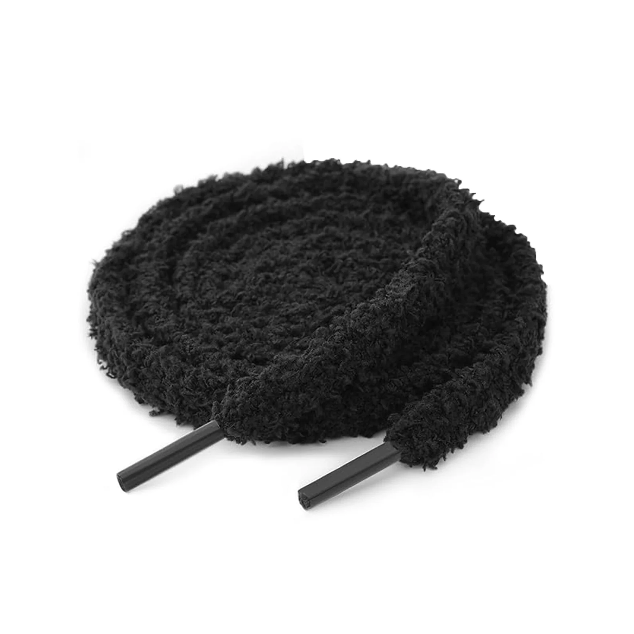 Fluffy zwarte veters premium kwaliteit zachte dikke schoenveters voor sneakers