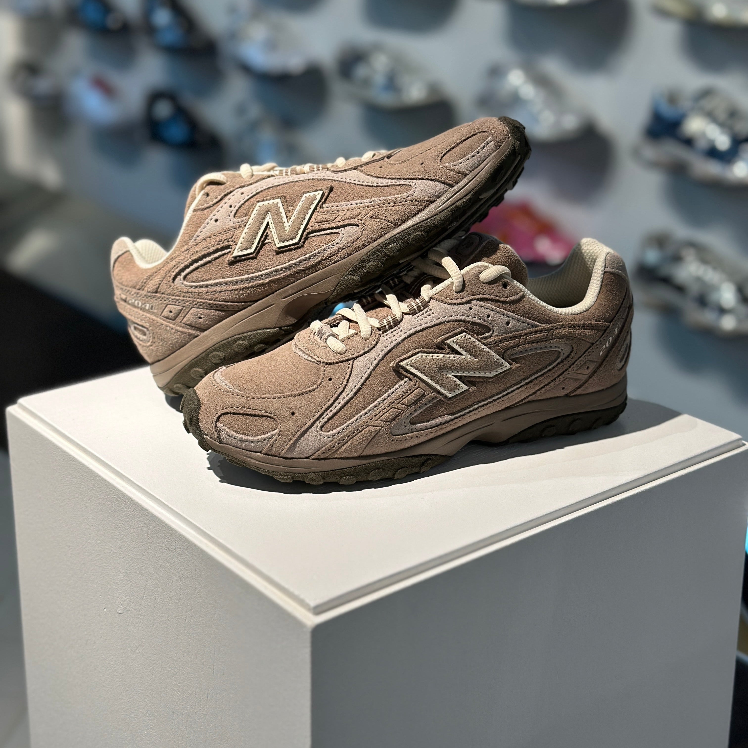 New Balance 204L Mushroom Arid Stone sneaker in-store real life