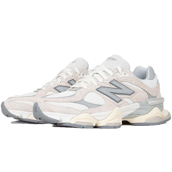 New Balance 9060 Moonbeam Sea Salt side view with mesh and suede upper