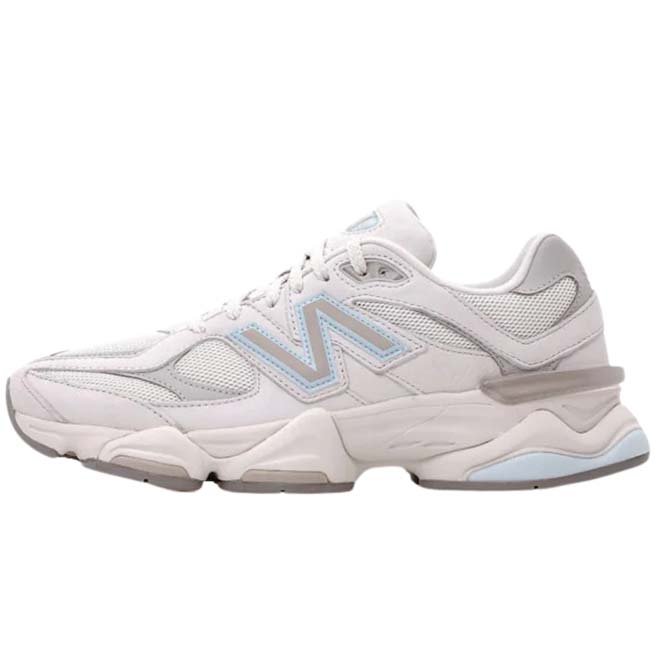 New Balance 9060 Reflection Raincloud Quarry Blue front view grijs blauwe sneaker
