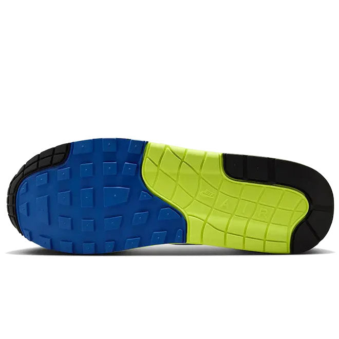 Nike Air Max 1 '86 OG Royal Blue zool met grote zichtbare Air unit en grip patroon