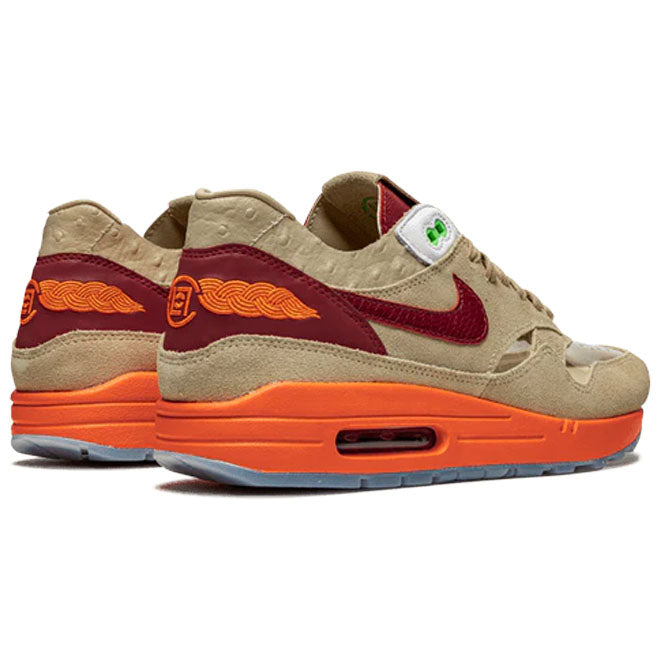 Nike Air Max 1 Clot Kiss of Death achterkant met CLOT branding en premium details