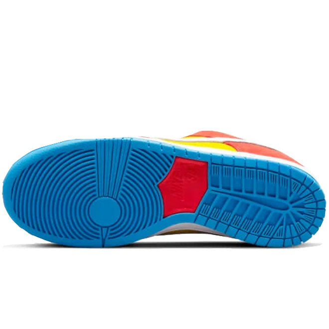 Nike SB Dunk Low Pro Bart Simpson zool met grip patroon en contrasterende details