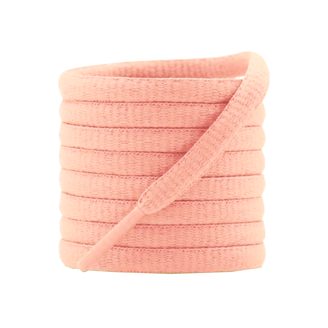 Ovale veters zalmroze Asics sneaker replacement laces front view