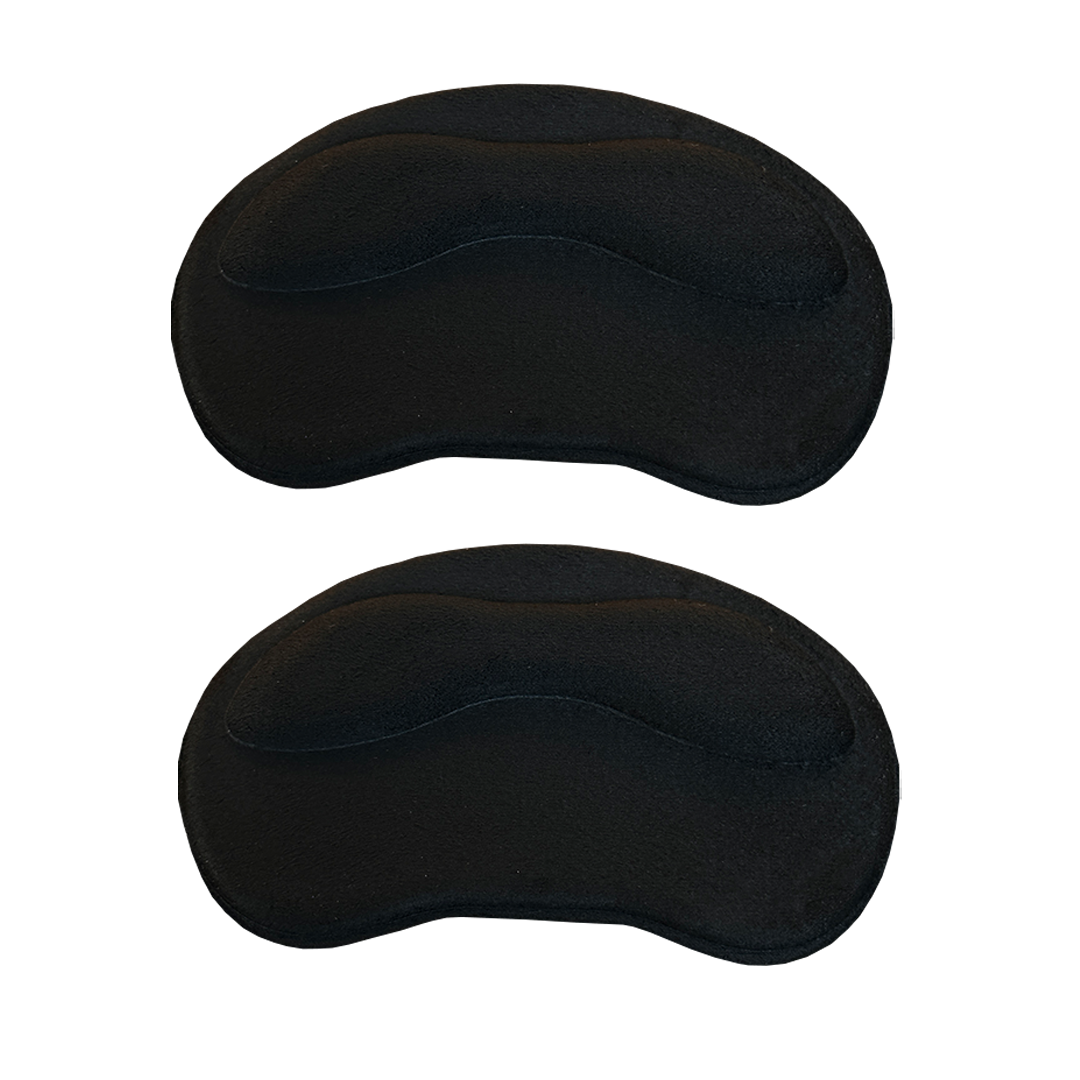 Sodrai zacht suède hielzooltje zwart anti slip front view comfort hiel