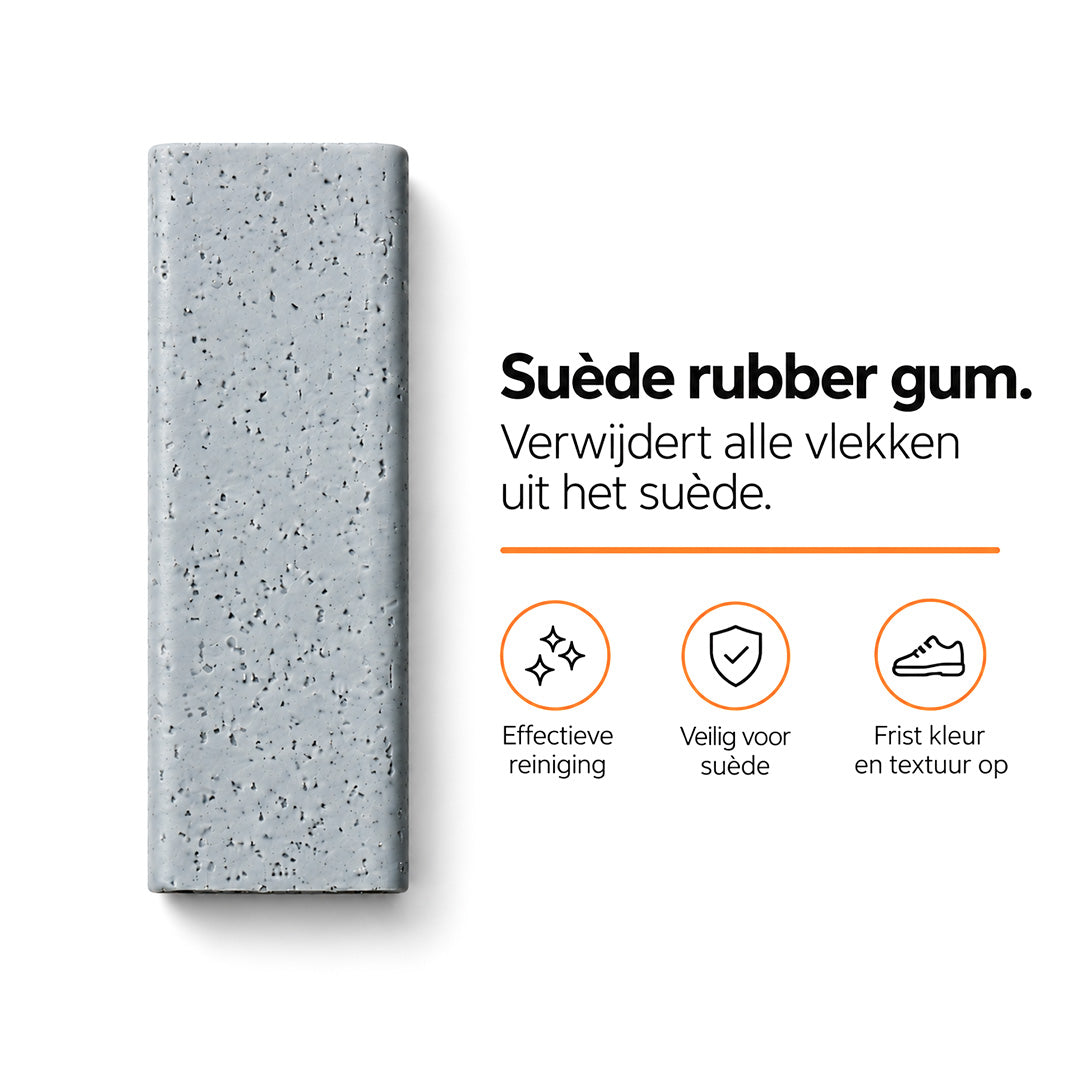 suède rubber gum detail
