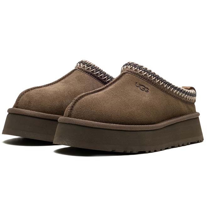 UGG Tazz Slipper Hickory women side view platform slipper