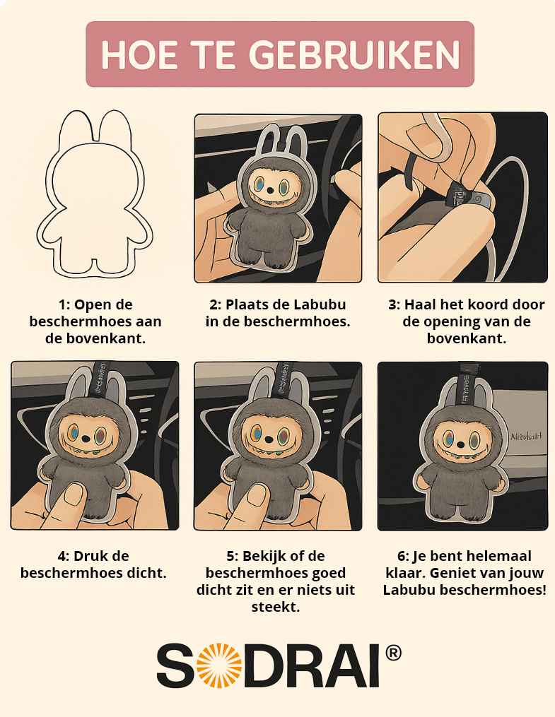 Transparente Schutzhülle von Labubu