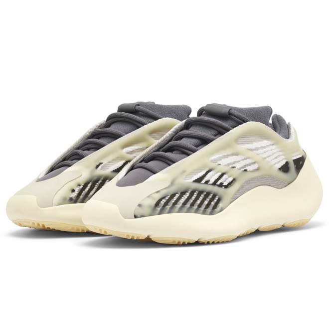 Adidas Yeezy Boost 700 V3 Fade Salt zijkant cage en gradient kleur detail
