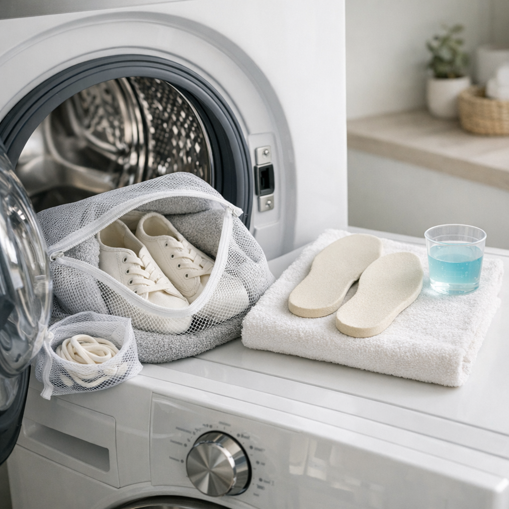 Sneakers in de wasmachine: zo doe je het veilig