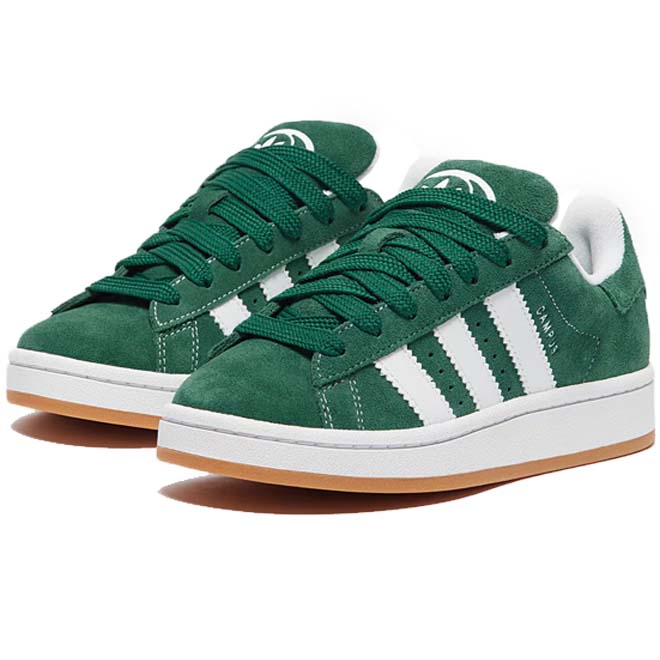 Adidas Campus 00s Dark Green Gum GS sneaker zijkant