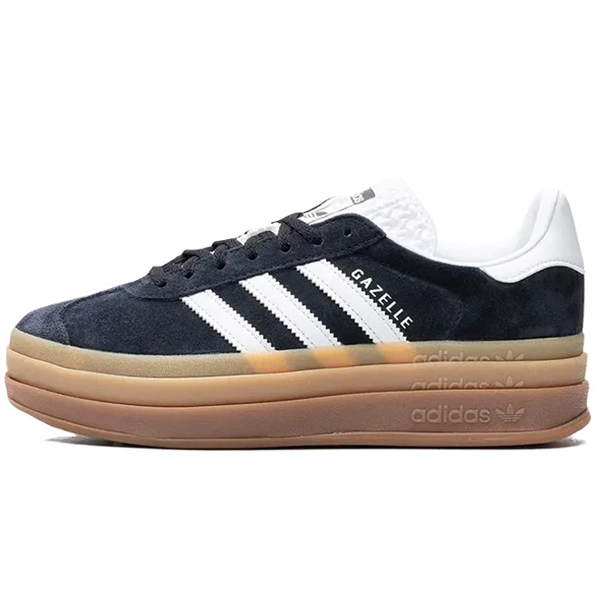 Adidas Gazelle Bold Core Black White sneaker front view