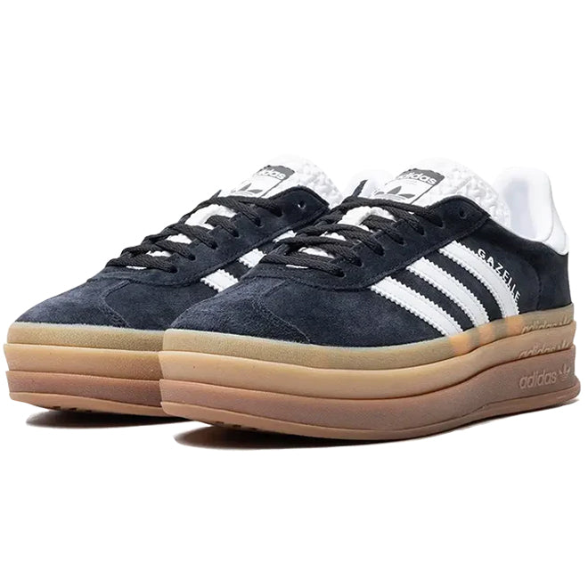 Adidas Gazelle Bold Core Black White sneaker zijkant