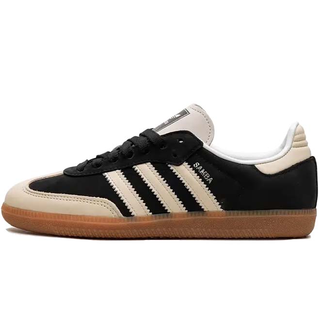 Adidas Samba OG Black Wonder White front view zwarte sneaker gum zool
