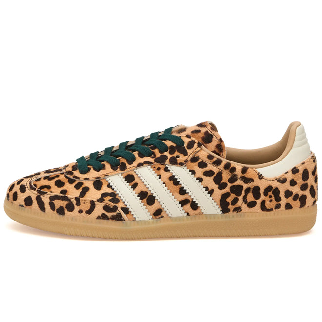 Adidas Samba OG Leopard Magic Beige front view sneaker green