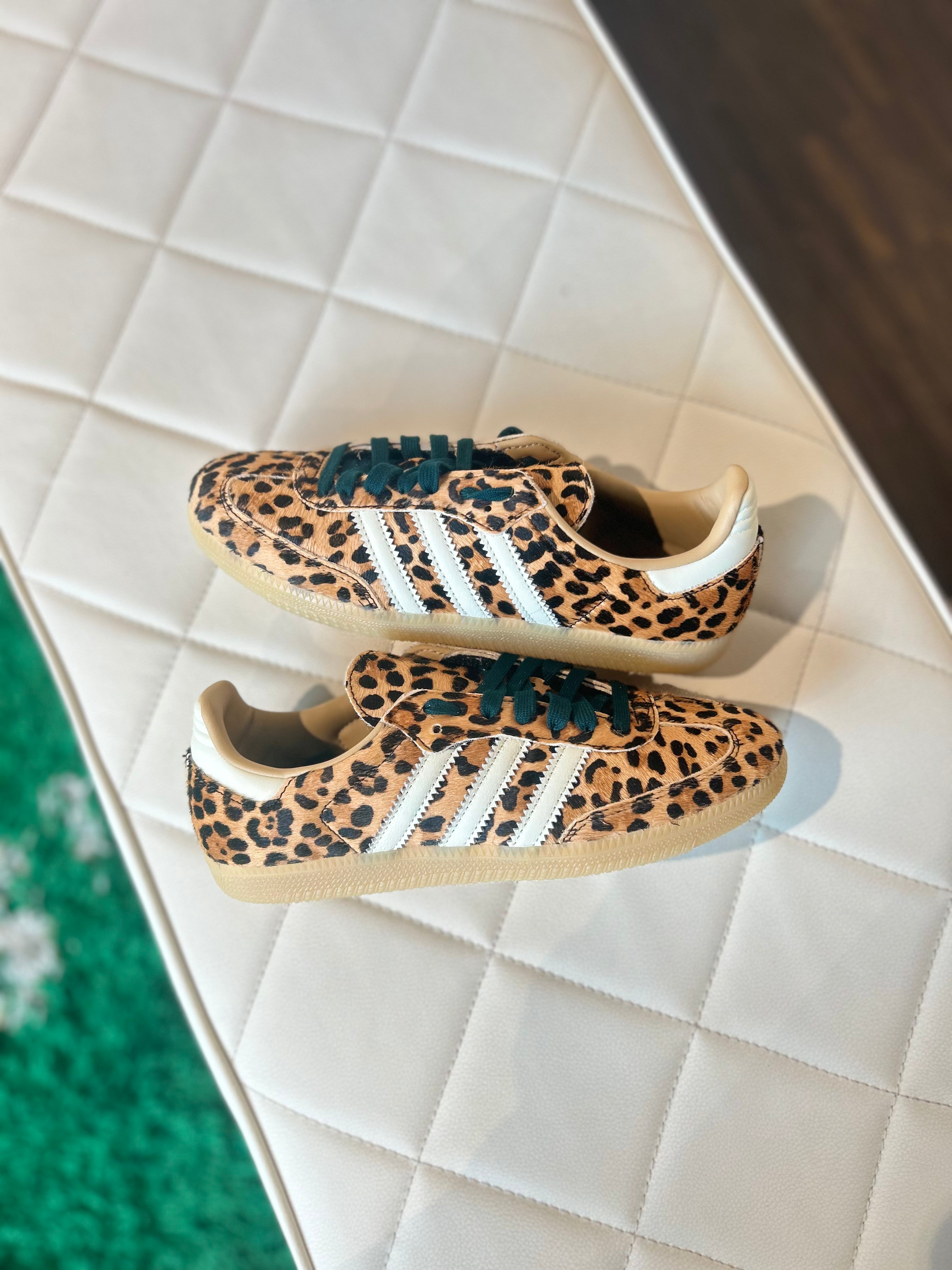 Adidas Samba OG Leopard Magic Beige in store foto echte kleur en look