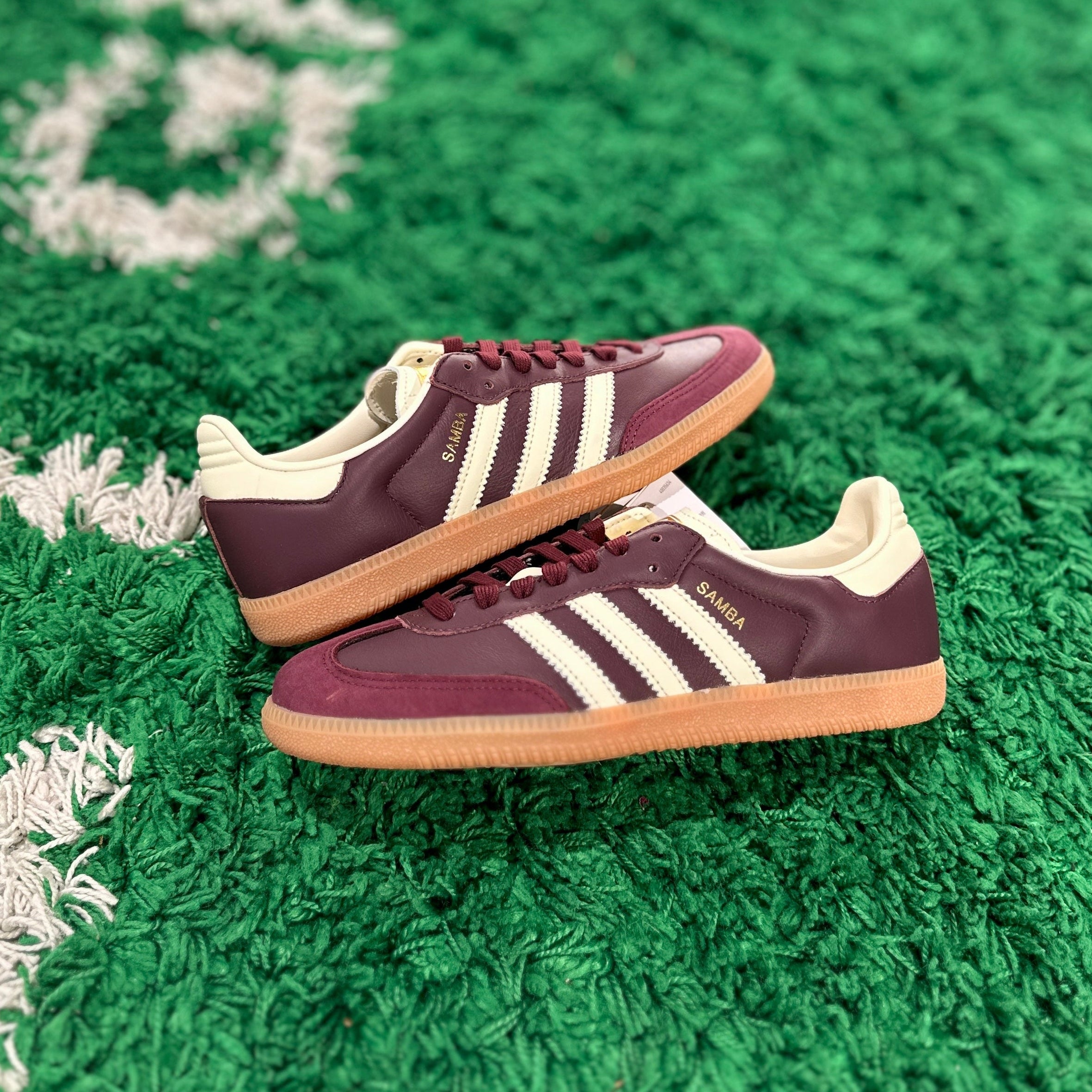 Adidas Samba OG Maroon Gold Metallic (W)