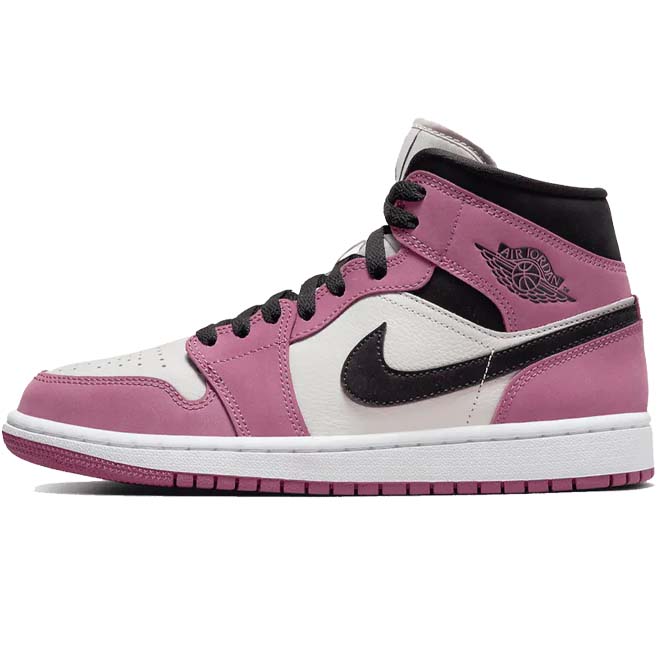 Air Jordan 1 Mid Light Mulberry women front view sneaker 
