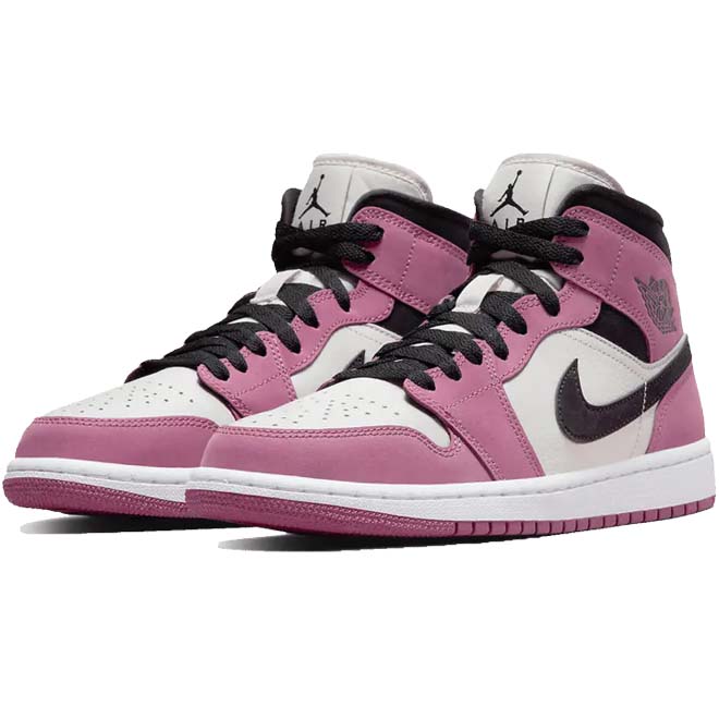 Air Jordan 1 Mid Light Mulberry women side view sneaker  
