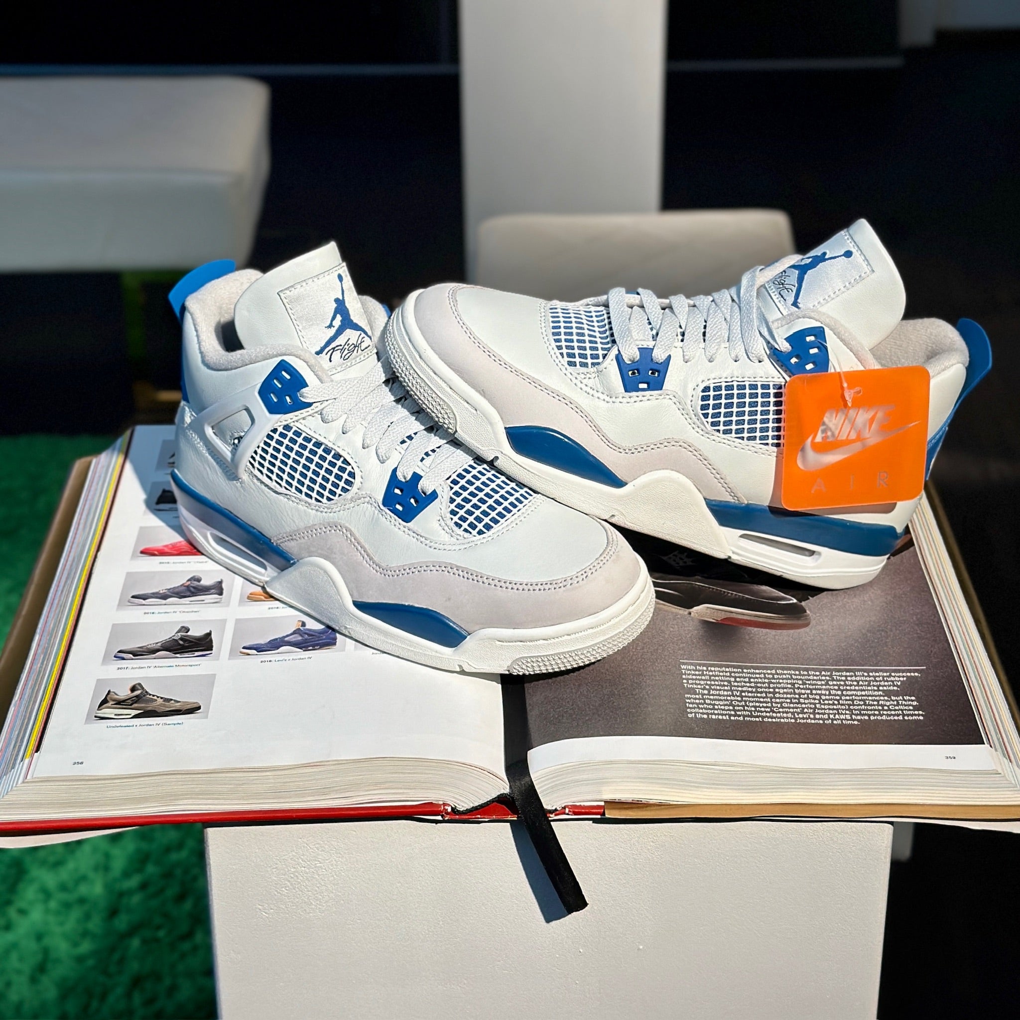 Air Jordan 4 Retro Military Blue GS instore view available at HypedPair sneaker store