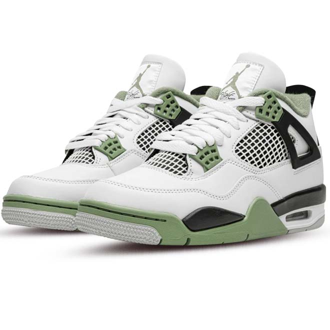 Air Jordan 4 Retro Seafoam women side view sneaker  