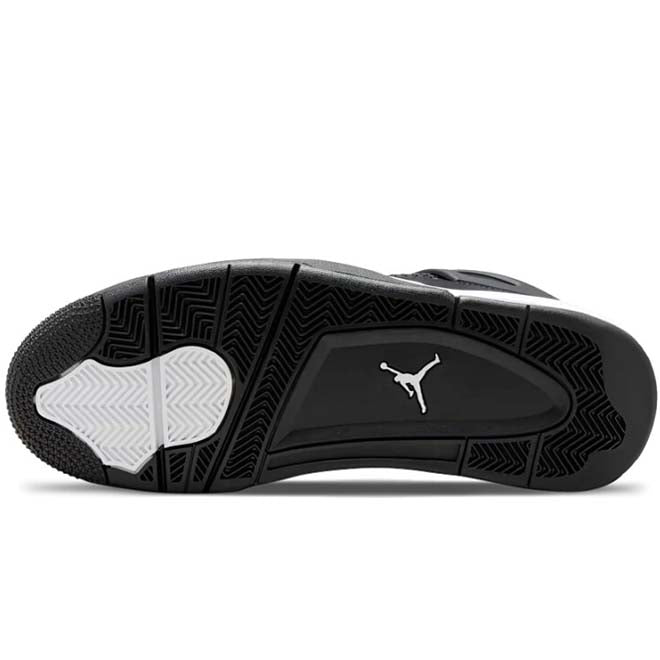 Air Jordan 4 Retro White Thunder zool onderkant grip en Air unit detail