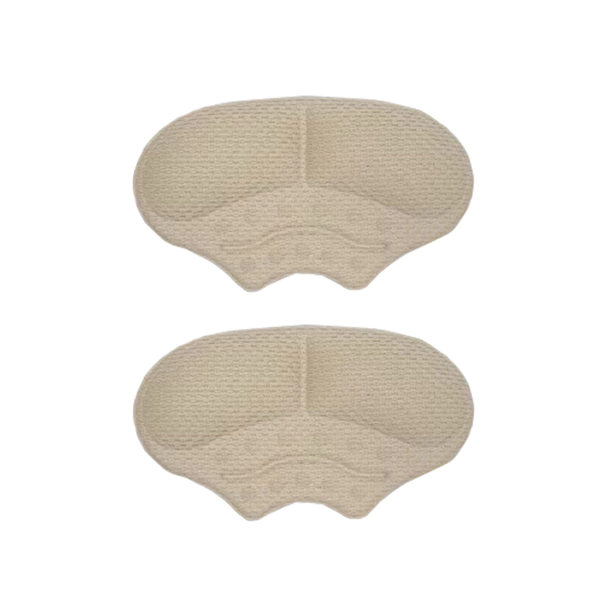 Anti slip hielkussen beige 2 stuks front view hiel ondersteuning