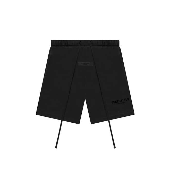 Fear of God Essentials SS25 Jet Black Summer Set short elastische taille en pasvorm