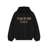 Fear of God Essentials FW24 Black Yellow State Hoodie