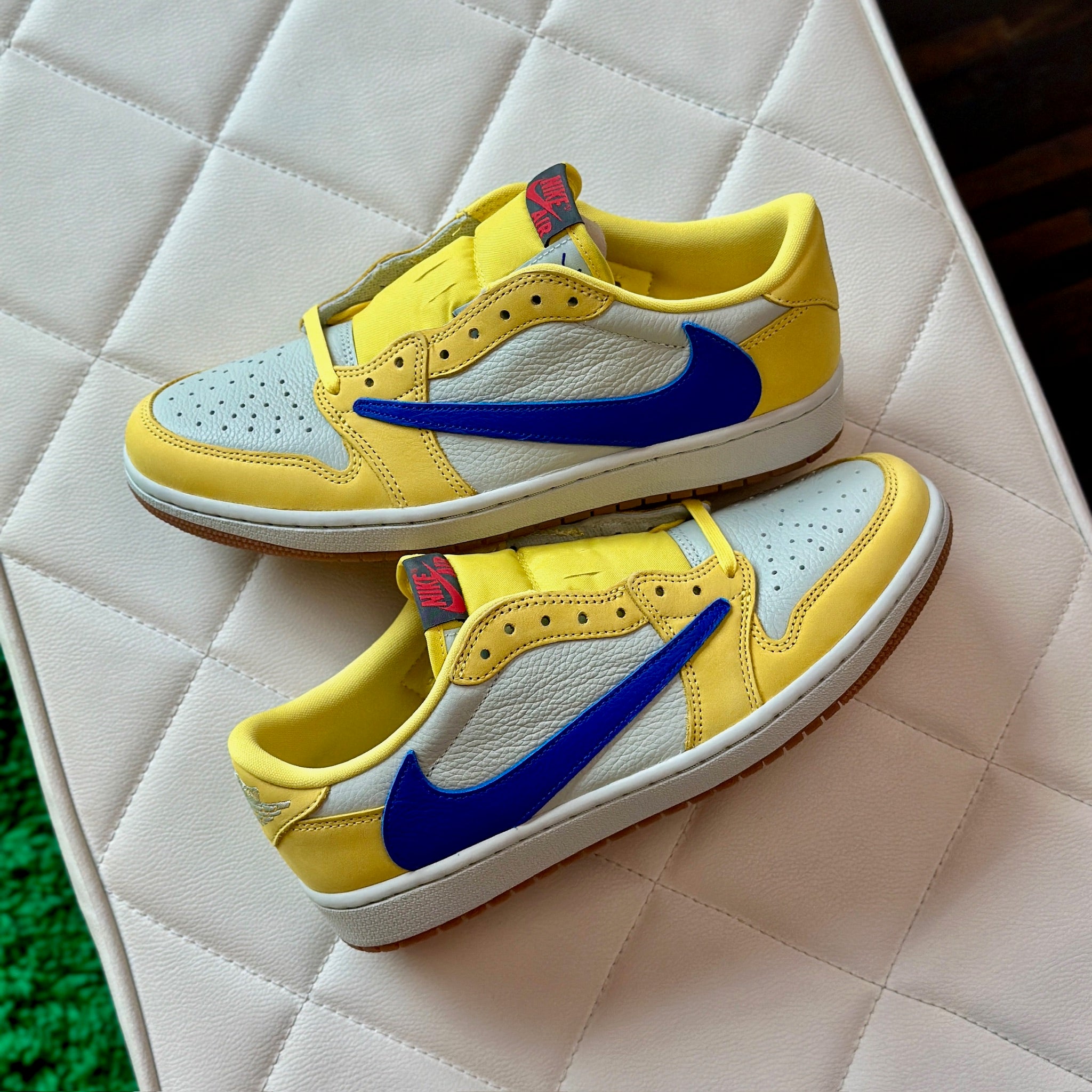 Jordan 1 Retro Low OG SP Travis Scott Canary women instore view available at HypedPair sneaker store  