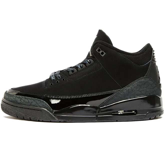 Jordan 3 Retro Black Cat front view sneaker