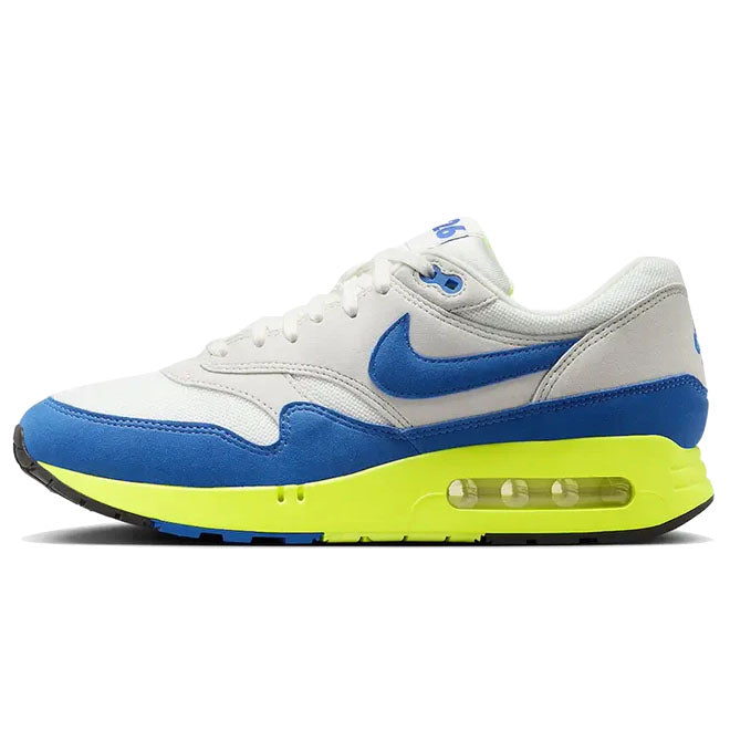 Nike Air Max 1 '86 PRM Powerwall front view gele premium sneaker met grote Air unit