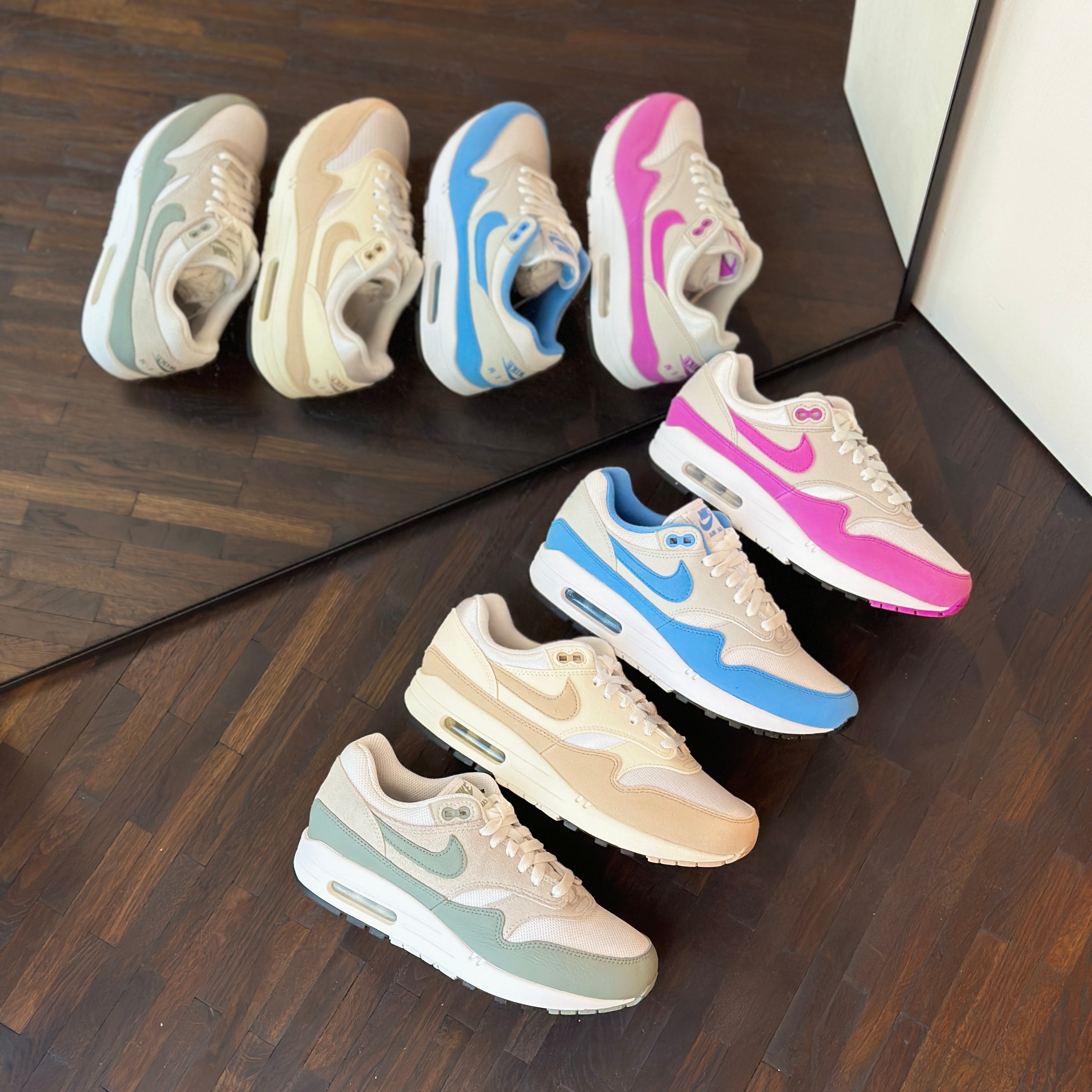 Nike Air Max 1 Fuchsia Dream dames in store foto echte kleur en look