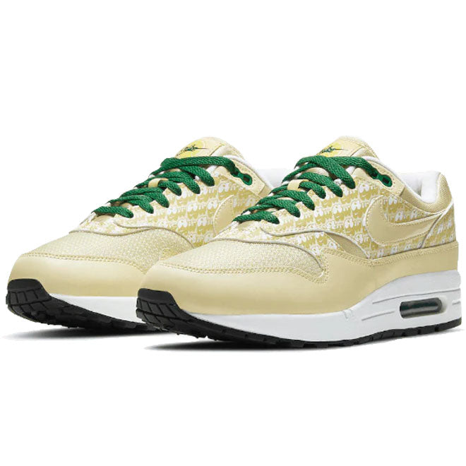 Nike Air Max 1 Lemonade zijkant met gele upper en zichtbare Air unit