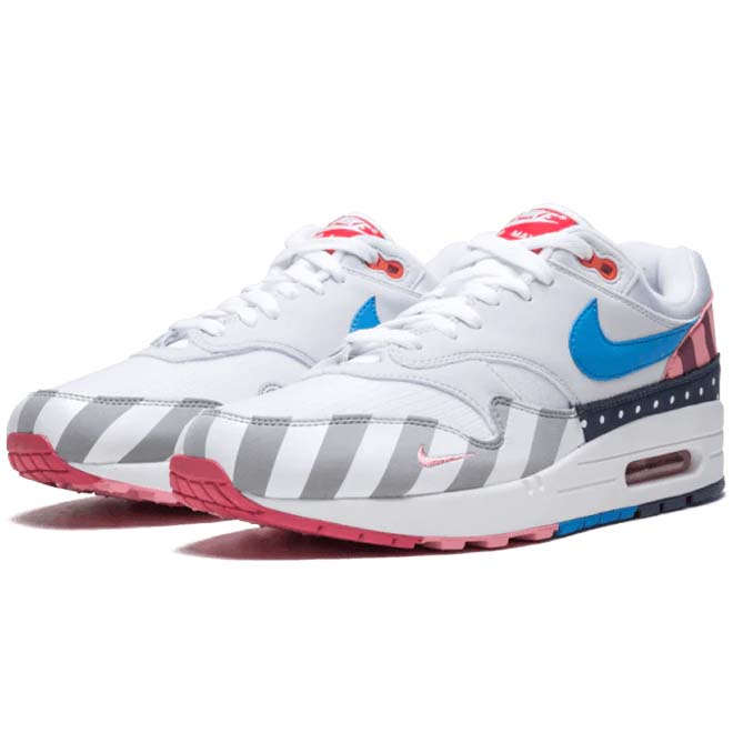 Nike Air Max 1 Parra 2018 side view kleurrijk Parra patroon detail
