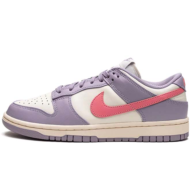 Nike Dunk Low Indigo Haze front view paars blauw sneaker leer