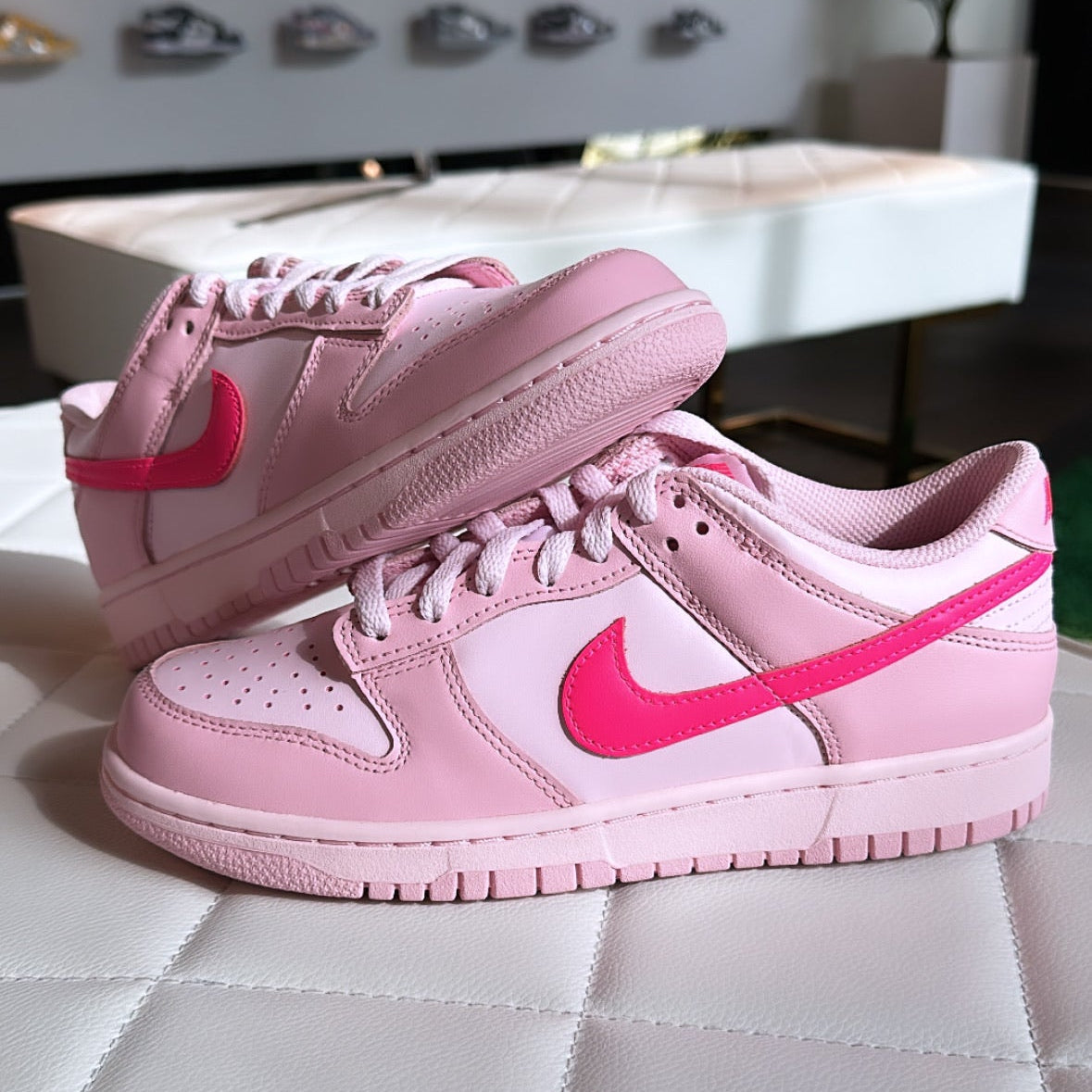 Nike Dunk Low Triple Pink sneaker in-store real life GS
