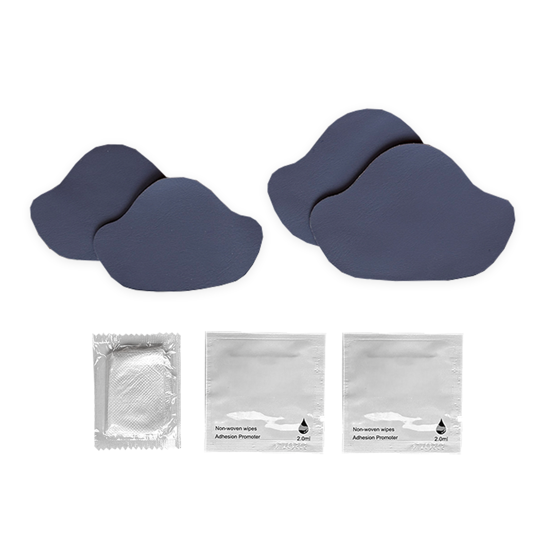 Donkerblauwe schoen hiel reparatie pads 2 sets 4 stuks premium kwaliteit